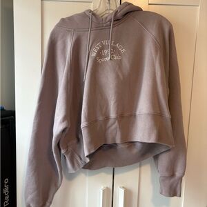 Abercrombie & Fitch Pink Cropped Oversized Hoodie